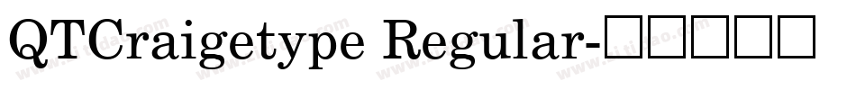 QTCraigetype Regular字体转换